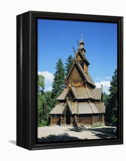 Stave Church, Folk Museum, Bygdoy, Oslo, Norway, Scandinavia, Europe-G Richardson-Framed Premier Image Canvas