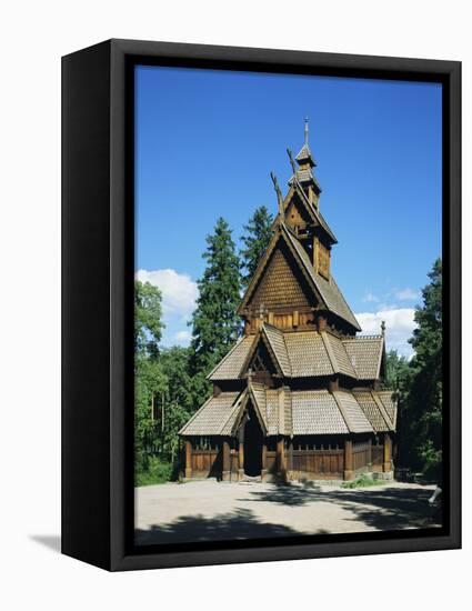 Stave Church, Folk Museum, Bygdoy, Oslo, Norway, Scandinavia, Europe-G Richardson-Framed Premier Image Canvas