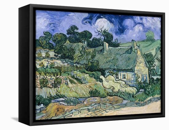 Staw-Roofed Houses-Vincent van Gogh-Framed Premier Image Canvas