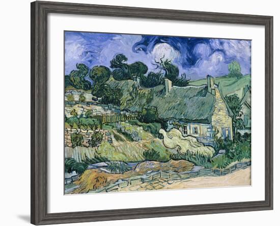 Staw-Roofed Houses-Vincent van Gogh-Framed Giclee Print