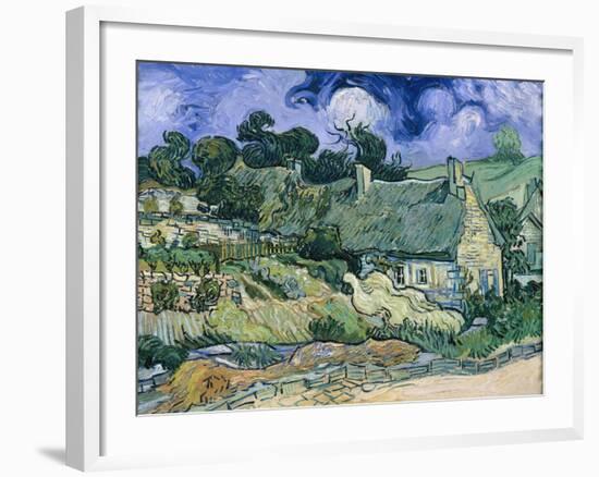 Staw-Roofed Houses-Vincent van Gogh-Framed Giclee Print