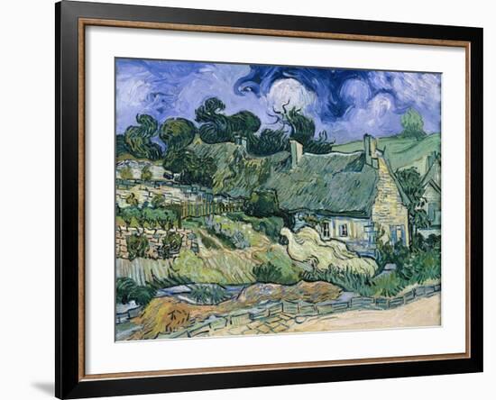 Staw-Roofed Houses-Vincent van Gogh-Framed Giclee Print