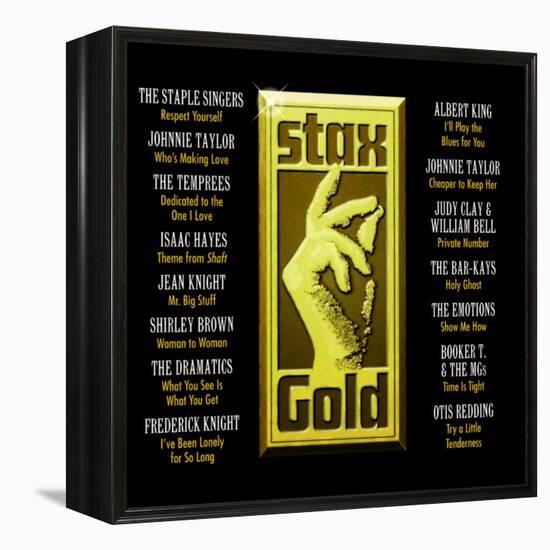 Stax Gold-null-Framed Stretched Canvas