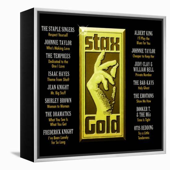 Stax Gold-null-Framed Stretched Canvas