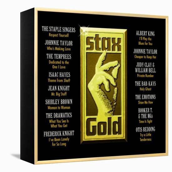 Stax Gold-null-Framed Stretched Canvas