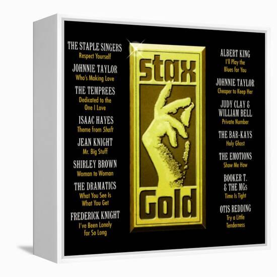 Stax Gold-null-Framed Stretched Canvas