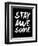 Stay Awesome Black-NaxArt-Framed Art Print