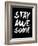 Stay Awesome Black-NaxArt-Framed Art Print