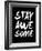 Stay Awesome Black-NaxArt-Framed Art Print