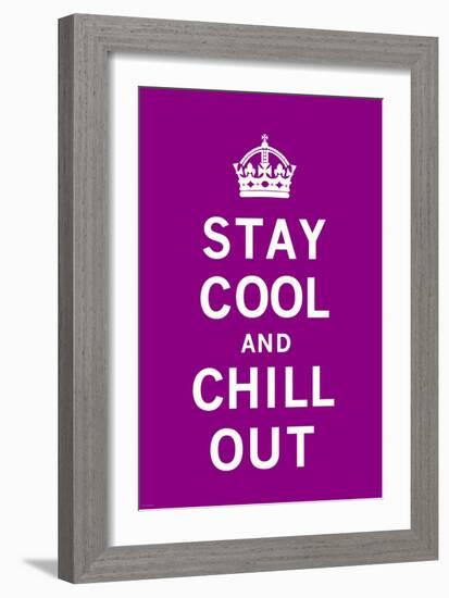 Stay Cool and Chill Out-The Vintage Collection-Framed Art Print