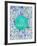 Stay Curious in Blue and Turquoise-Cat Coquillette-Framed Giclee Print