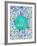 Stay Curious in Blue and Turquoise-Cat Coquillette-Framed Giclee Print