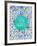 Stay Curious in Blue and Turquoise-Cat Coquillette-Framed Giclee Print