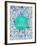 Stay Curious in Blue and Turquoise-Cat Coquillette-Framed Giclee Print