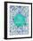 Stay Curious in Blue and Turquoise-Cat Coquillette-Framed Giclee Print