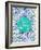 Stay Curious in Blue and Turquoise-Cat Coquillette-Framed Giclee Print