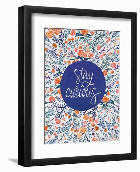 Stay Curious in Navy and Red-Coquillette Cat-Framed Premium Giclee Print