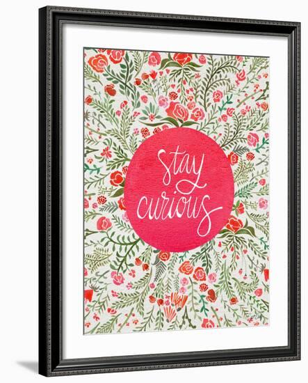 Stay Curious in Pink and Green-Cat Coquillette-Framed Giclee Print