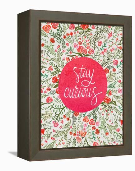 Stay Curious in Pink and Green-Cat Coquillette-Framed Premier Image Canvas