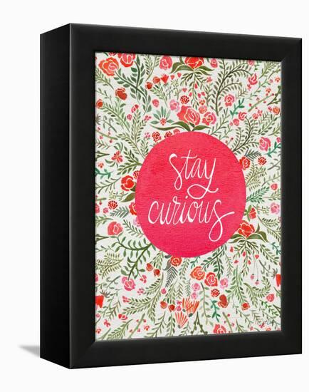 Stay Curious in Pink and Green-Cat Coquillette-Framed Premier Image Canvas