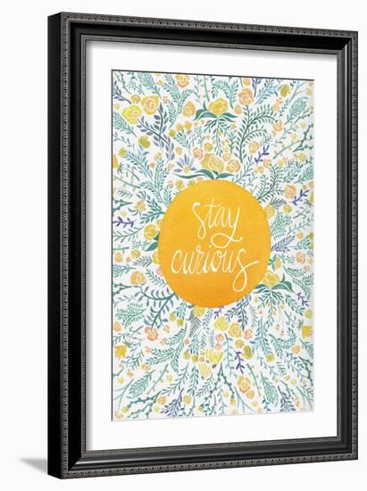 Stay Curious in Yellow and Green-Cat Coquillette-Framed Giclee Print