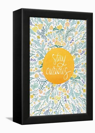 Stay Curious in Yellow and Green-Cat Coquillette-Framed Premier Image Canvas