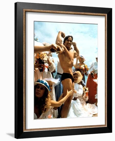 Stay Hungry, Arnold Schwarzenegger, 1976-null-Framed Photo