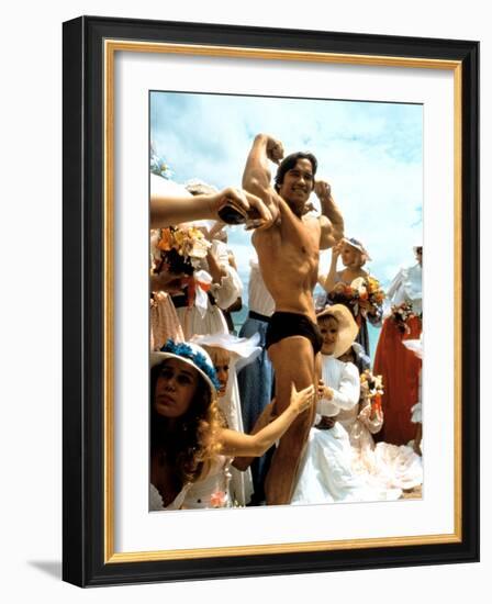 Stay Hungry, Arnold Schwarzenegger, 1976-null-Framed Photo