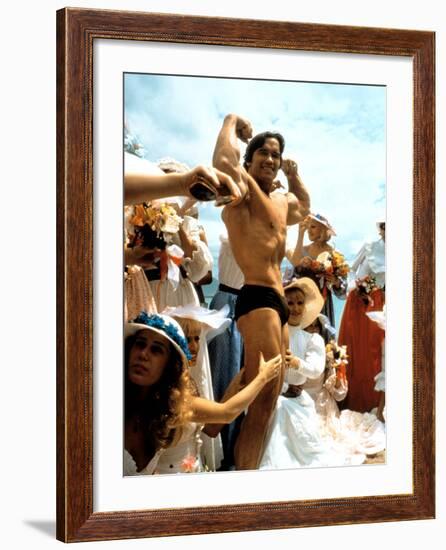 Stay Hungry, Arnold Schwarzenegger, 1976-null-Framed Photo