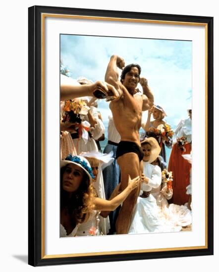 Stay Hungry, Arnold Schwarzenegger, 1976-null-Framed Photo