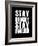 Stay Hungry Stay Foolish Black-NaxArt-Framed Art Print