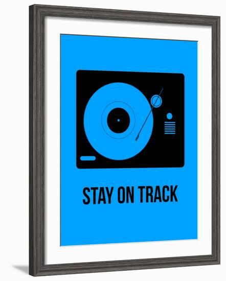 Stay on Track Blue-NaxArt-Framed Art Print