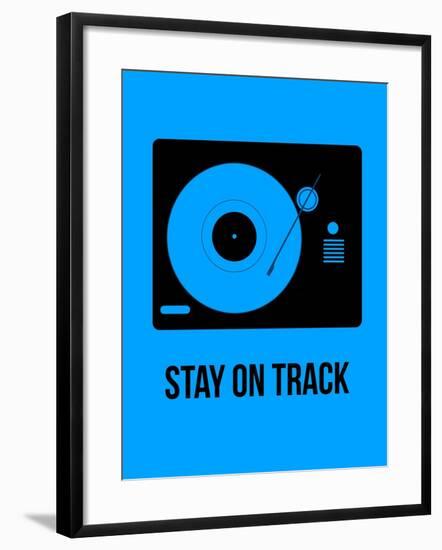 Stay on Track Blue-NaxArt-Framed Art Print