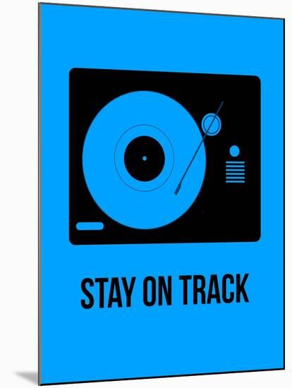 Stay on Track Blue-NaxArt-Mounted Art Print