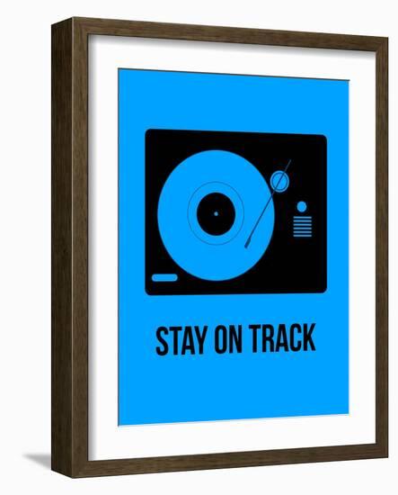 Stay on Track Blue-NaxArt-Framed Art Print