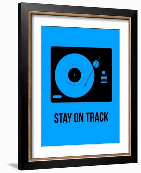 Stay on Track Blue-NaxArt-Framed Art Print