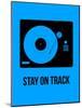 Stay on Track Blue-NaxArt-Mounted Art Print