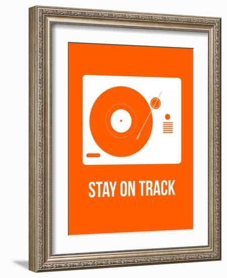 Stay on Track Orange-NaxArt-Framed Art Print