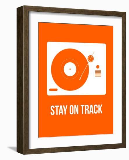 Stay on Track Orange-NaxArt-Framed Art Print