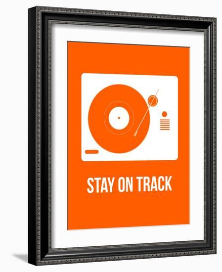 Stay on Track Orange-NaxArt-Framed Art Print