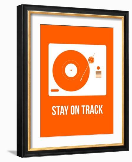 Stay on Track Orange-NaxArt-Framed Art Print