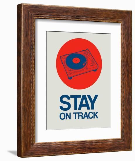 Stay on Track Record Player 1-NaxArt-Framed Art Print