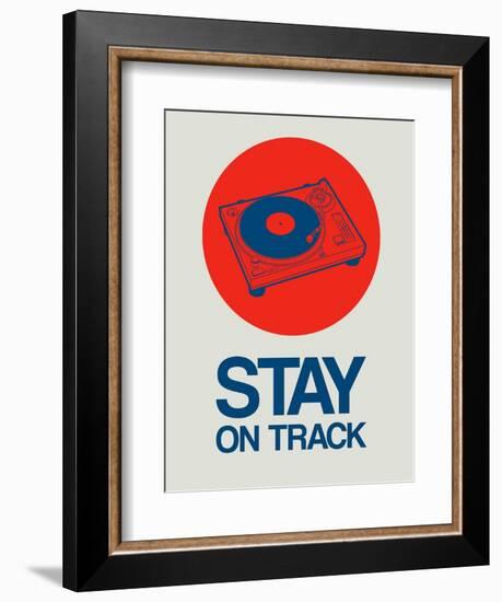 Stay on Track Record Player 1-NaxArt-Framed Art Print