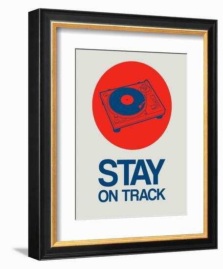 Stay on Track Record Player 1-NaxArt-Framed Art Print