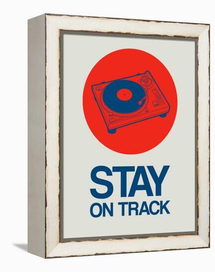 Stay on Track Record Player 1-NaxArt-Framed Stretched Canvas