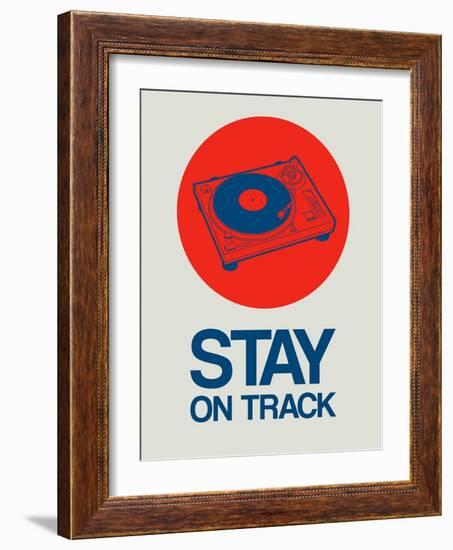 Stay on Track Record Player 1-NaxArt-Framed Art Print