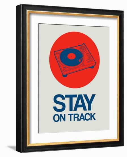 Stay on Track Record Player 1-NaxArt-Framed Art Print