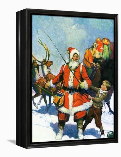 "Stay Santa, Stay!,"December 1, 1927-Frank Schoonover-Framed Premier Image Canvas