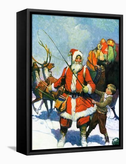 "Stay Santa, Stay!,"December 1, 1927-Frank Schoonover-Framed Premier Image Canvas