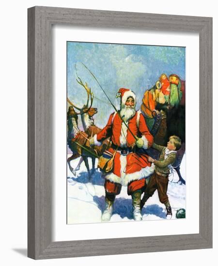 "Stay Santa, Stay!,"December 1, 1927-Frank Schoonover-Framed Giclee Print